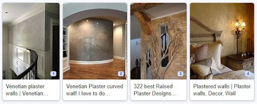 Plaster walls are a trendy and elegant